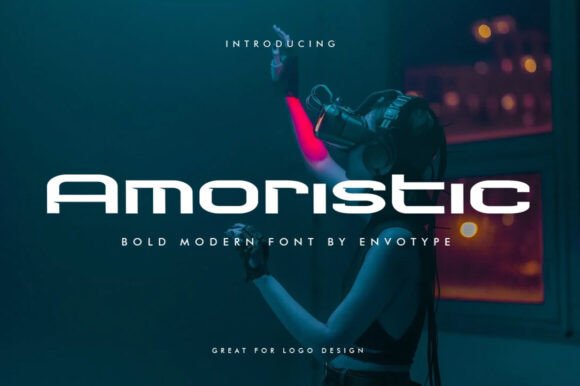 Amoristic: A Futuristic Sans Serif Font for Modern Logos