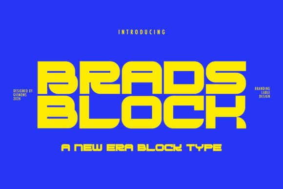 Brads Block: A Futuristic Sans Serif Font for Makers