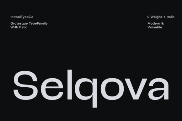 Discover Selqova: A Modern Grotesque Typeface for Publishing