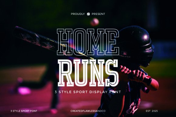 Home Runs: A Dynamic Sport Display Font for Creative Projects