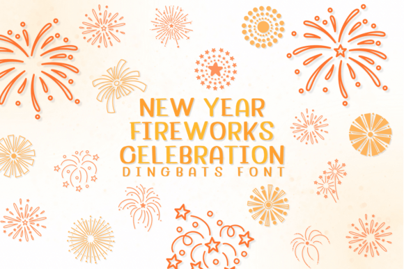 New Year Fireworks Celebration: A Font for Creative Magic