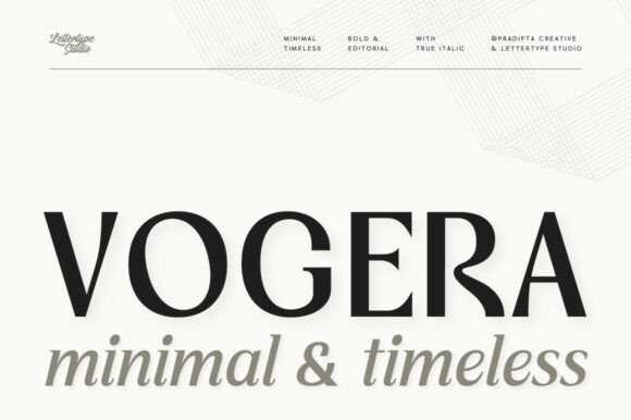 Vogera: The Perfect Serif Font for Modern Branding